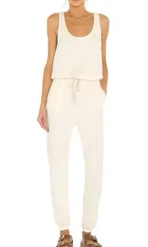 Vitamin A pale cream yellow Avalon jumpsuit size small revolve vacation