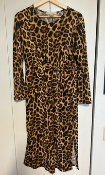 Cotton Emporium Leopard Print Midi Dress