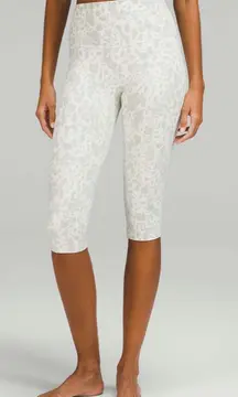 Lululemon Align High-Rise Crop 17" Cheetah Camo Antique White Multi size 2