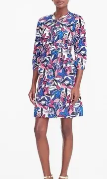 J.Crew  FLORAL COLORFUL LACE UP LINED DRESS S