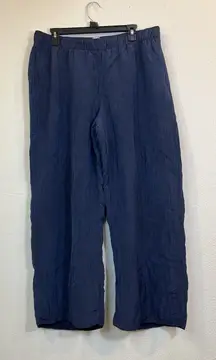 Abercrombie & Fitch Women’s Size Large Navy Dress Pants Wide Leg Pockets