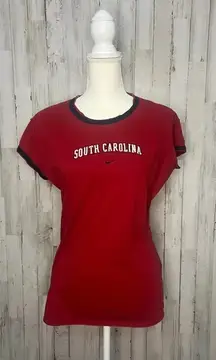 Nike Women's South Carolina Gamecocks Graphic Tee Red Size Large Casual‎