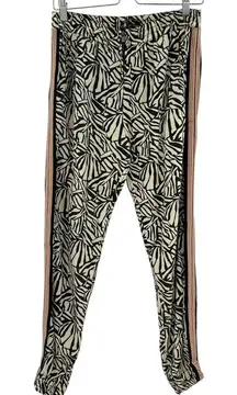 Maison Scotch Les Bons Vivants‎ Zip Front Palm Jogger Pants Size 1 US Small