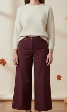 Lululemon City Sleek 5 Pocket Wide Leg Pant Cassis Size 28