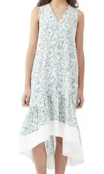 3.1 Phillip Lim Stitched Hem High Low Dress in Green 0 Womens midi