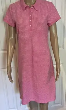 Talbots  Petites Classy Pink Polka Dot Tee Shirt Dress- Size Small