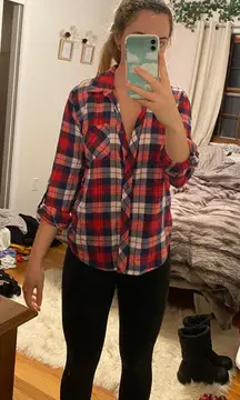 Red White And Blue Flannel Shirt