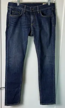Rag & Bone Tomboy Dark Wash Worn Wash Mid-Rise Skinny Jean 27