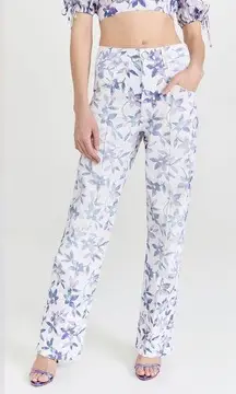 Isabel Marant Nadege Floral Jeans Ecru Size 42/10