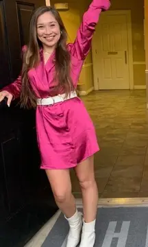 Pink Satin Dress