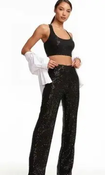 NWT Dress the Population Zuri Top and Sequin Wide Leg Pant Set Size M