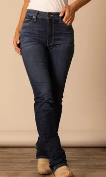 Kimes Ranch Sarah High Rise Slim Bootcut Jeans in Blue Size 12