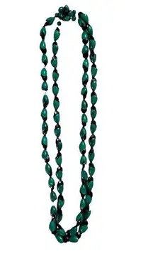 VTG ART DECO 40s-50s Necklace Turquoise And Indigo Colored BEADS Western Germany