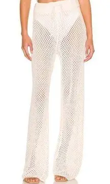 Crochet Drawcord Pant in Off White NWT