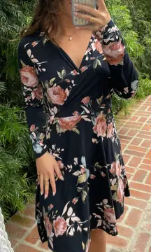 long sleeve floral dress