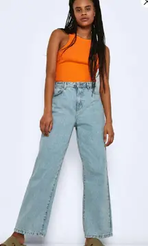 Drew Regular Fit High Waist Wide Leg Jeans