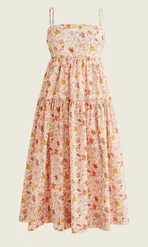 J. Crew Liberty Garden of Life Tiered Organic Cotton Dress Size‎ 0