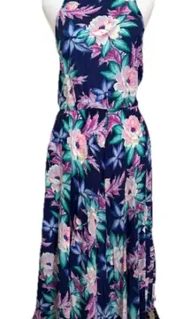 All That Jazz Blue Floral Sleevless Dress w/ Pockets Small