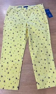 CHARTER CLUB CAPRI BRISTOL TUMMY SLIMMING CAPRI CROP PANTS SIZE 6 NEW YELLOW FLO