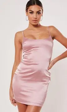 Satin Pink Mini Dress