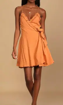 Orange Wrap Dress