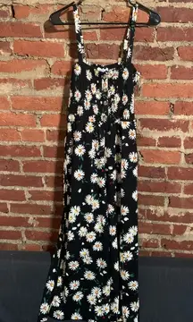 🌼 Black floral maxi romper 🌼