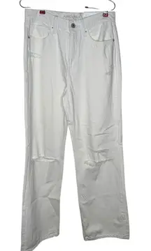 Arizona‎ Jean Co. Women Jeans Skater Slouchy Ripped Hi-Rise Wide Leg Sz.5 NWT