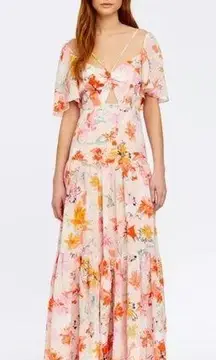 NEW Tanya Taylor Willa Dress Peach Pink Foral