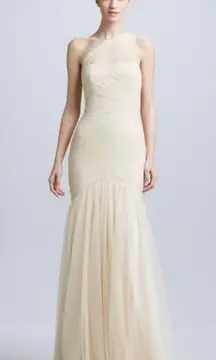 Wtoo One-Shoulder Tulle Gown  Size 2