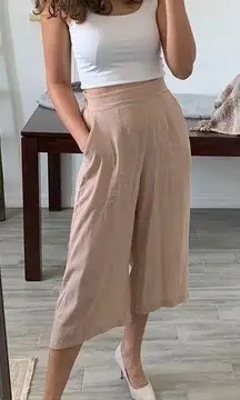 Nordstrom  Pink Beige Wide Light Pants / Size S