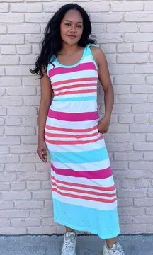 Free People Y2K striped maxi dress sz s- m