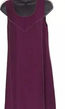 Vince Camuto Two NWOT dress cranberry shift beaded‎ cocktail size large Formal