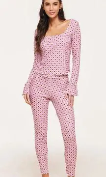 Adore me Audra Novelty Pink pajama set SZ M