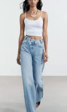 Zara highwaist crossover jeans