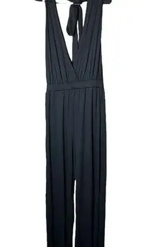 Cider  Black Halter Top Jumpsuit