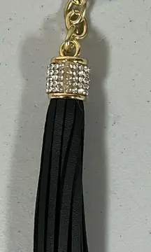 Black Gold Tassel Fringe Diamond Diamonds Key-Chain Key-Ring Key-Clip Fashion Accessory 🖤✨