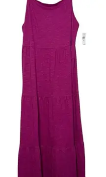 Gap Women's Halter Tiered Maxi Dress Plum Purple NWT Size Large