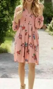 Matilda Jane Pink Let’s Go Out Drop Waist Dress with floral detail