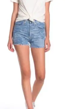 Levi’s 501 High Rise Denim Cutoff Camo Shorts Size 32 Camouflage Print