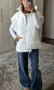 Free People Movement In a bubble White Puffer Vest Size S