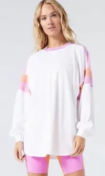 Revolve X L Space To The Limit Pink & Orange Oversized Pullover Tee - Small