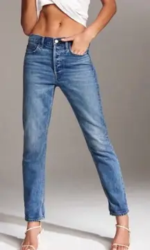 Aritzia Denim Forum Ex-Boyfriend Vintage Wash High-waisted Jeans‎ Size 29