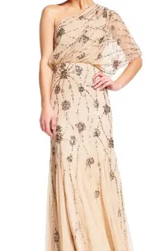 One Shoulder Beaded Gown