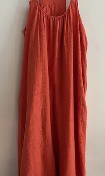 Sundance Rustic Orange Bohemian Embroidered Maxi Dress Large