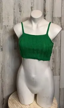 Fredman 1996 Green Knit Crop Top & Midi Skirt Set Size Small nwt