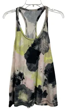 Lululemon Cool Racerback Watercolor Multicolor Pattern Tank Top Athletic Running