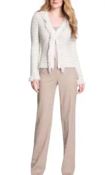 St. John Sport Tan Dress Pants Trousers with Gold Hardware Women’s Size 8