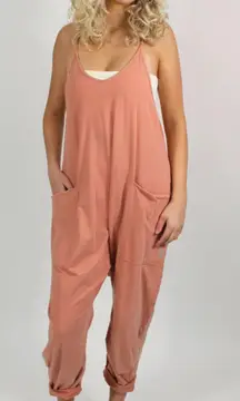 Free People FP Movement Hot Shot Onesie, size Large In Petal