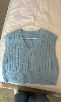 Light Blue Cropped Sweater 