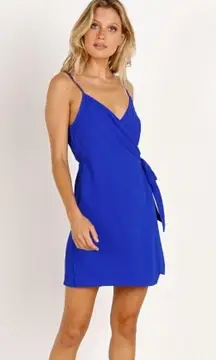 Say Jay Wrap Dress Royal Blue Peddle